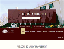 Tablet Screenshot of mandy-management.com